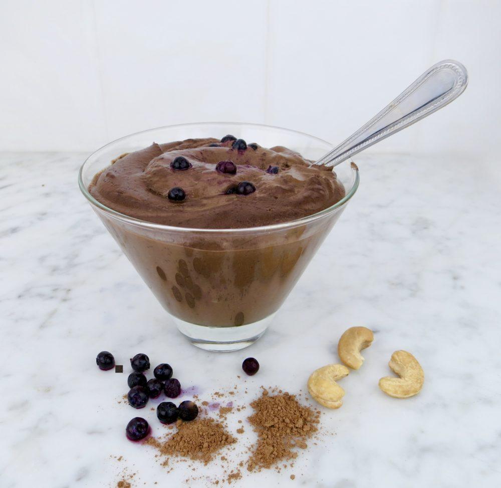 Chocolate Wild Blueberry Mousse in 1min Jane's Healthy Kitchen