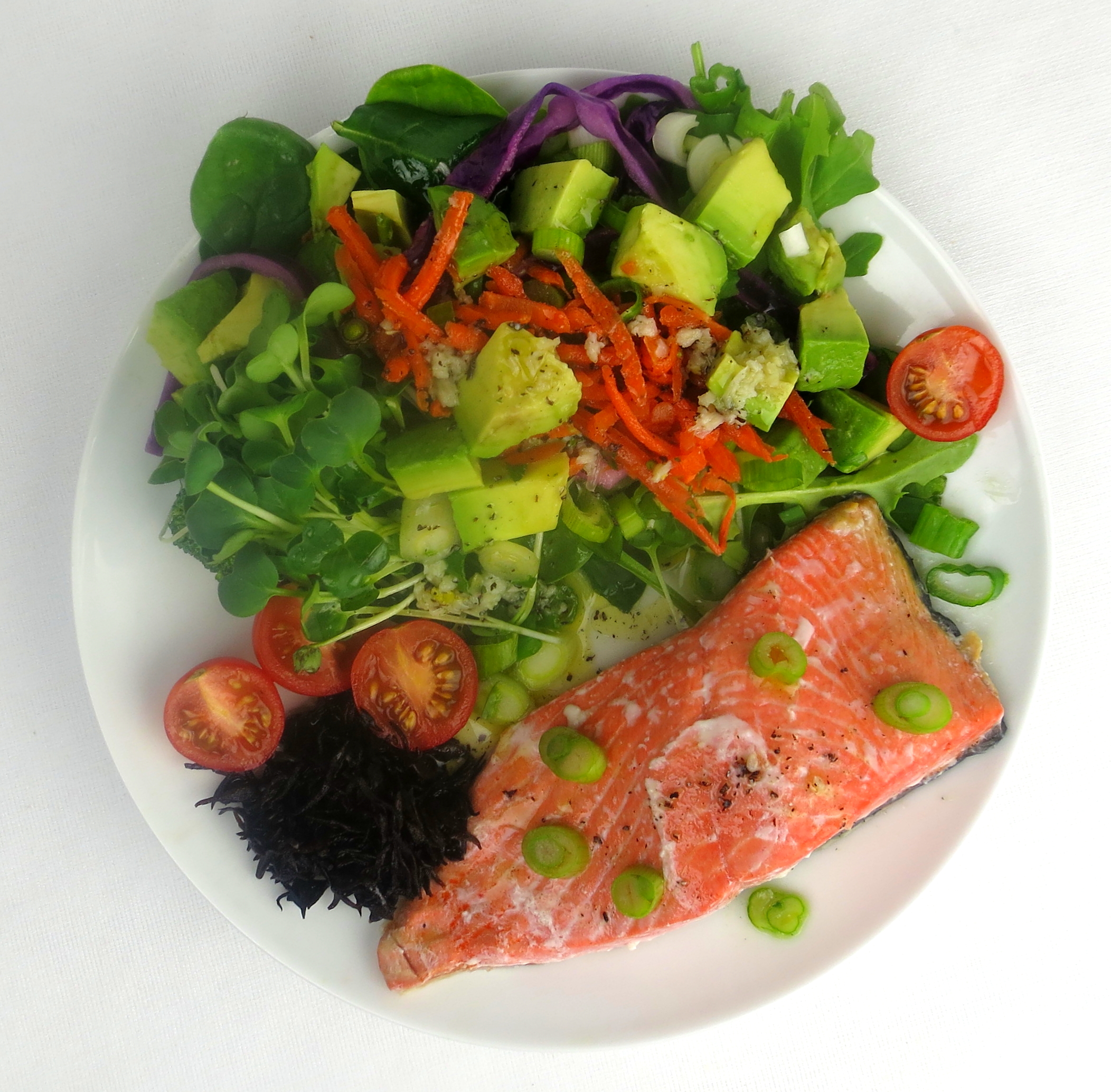 Asian Salad with Wild Salmon – Jane's Healthy Kitchen