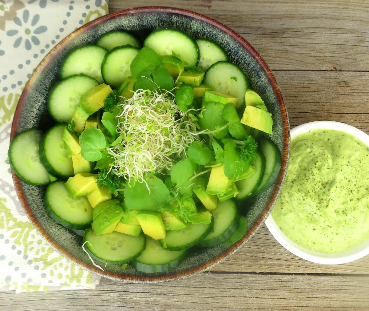 Alkaline Watercress Salad with Cucumber & Avocado Jane's Healthy Kitchen